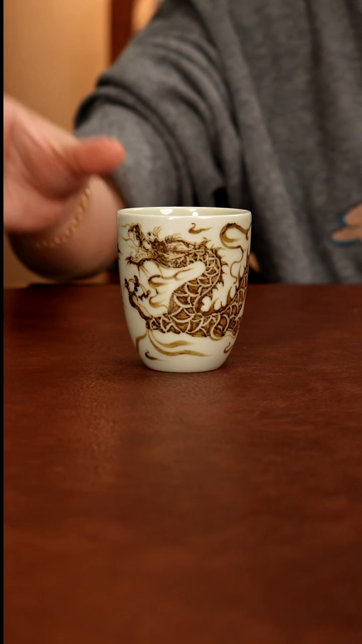 景德镇瓷器，青花瓷手绘茶具~