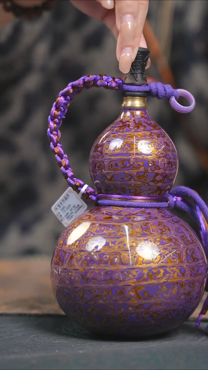 【闪购商品】RX118漆艺酒葫芦不包手串及旋转底座