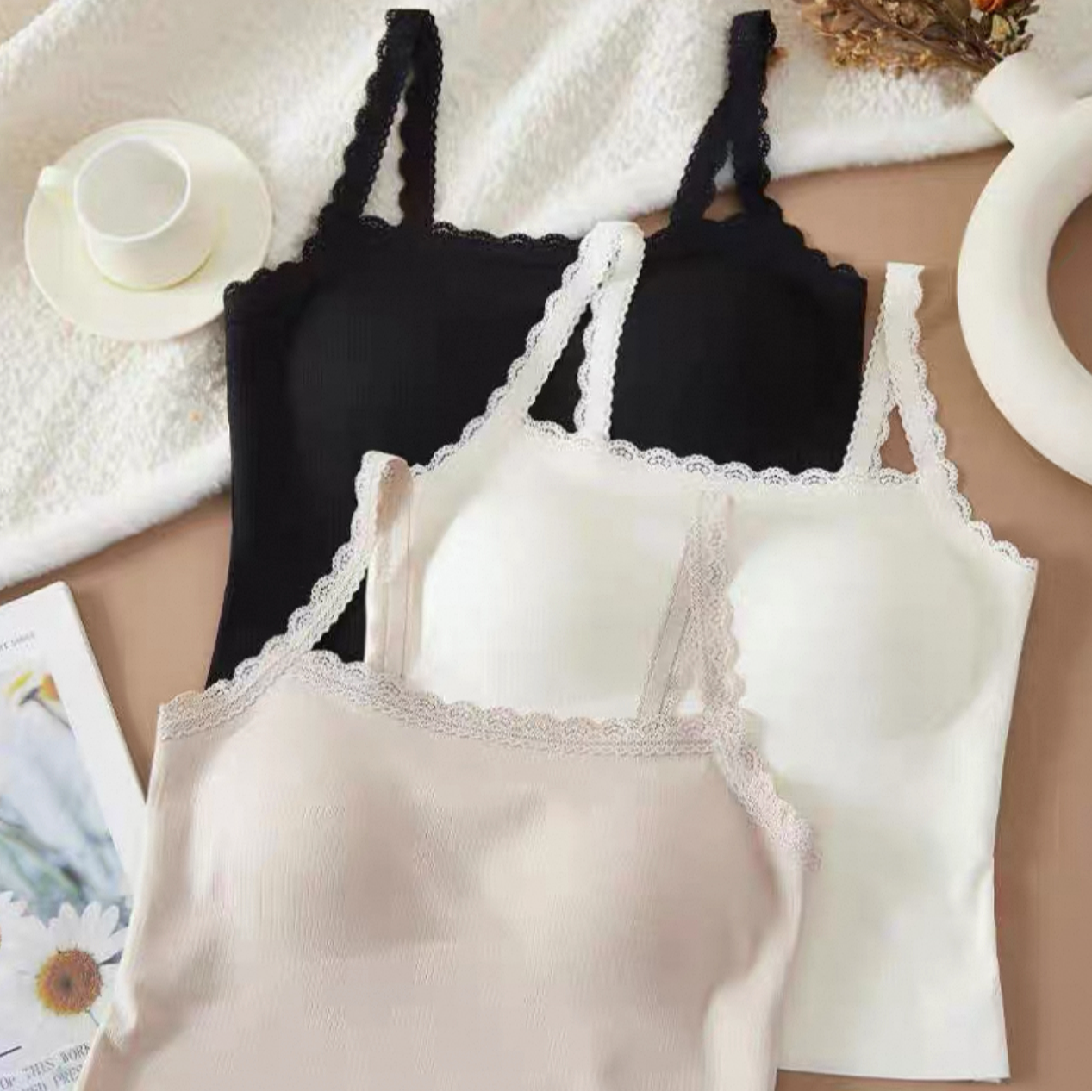 随机春夏款韩版女带胸垫美背