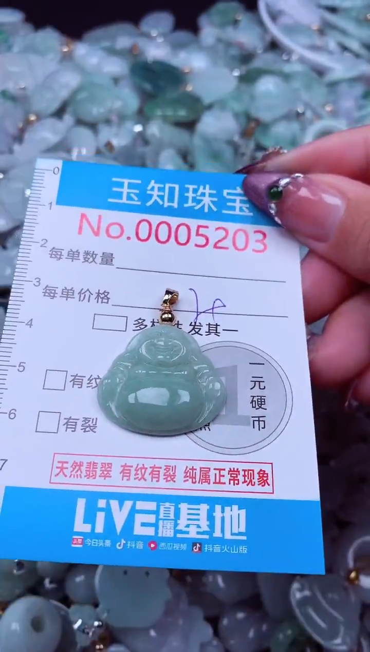 吊坠(不含链)未镶嵌翡翠5203