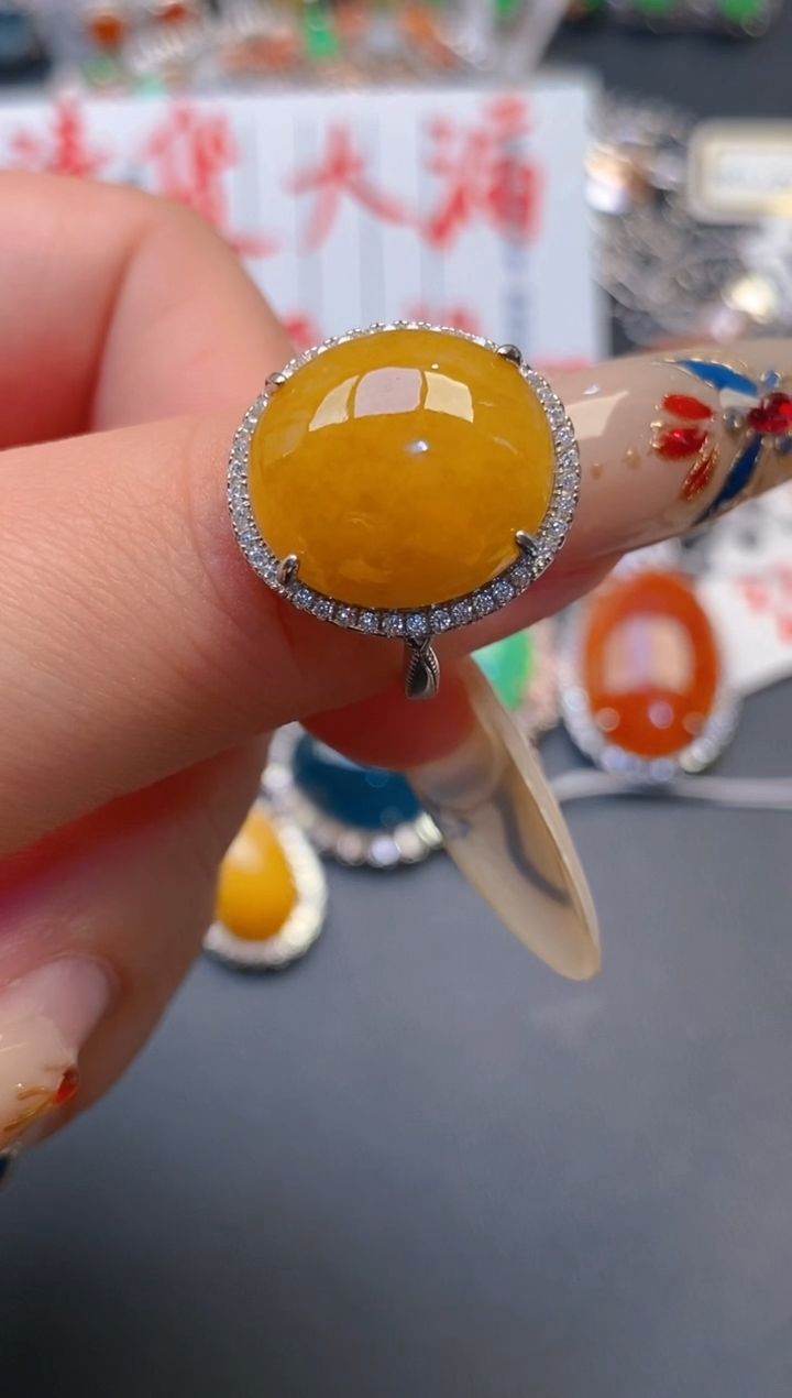 【闪购商品】翡翠耳饰银S925镶嵌天然A货翡翠1