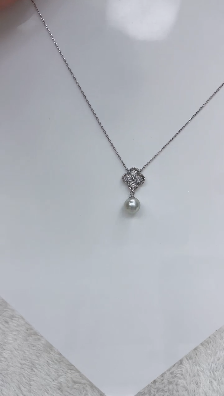 【闪购商品】海水珍珠颈饰银S925镶嵌海水珍珠项链