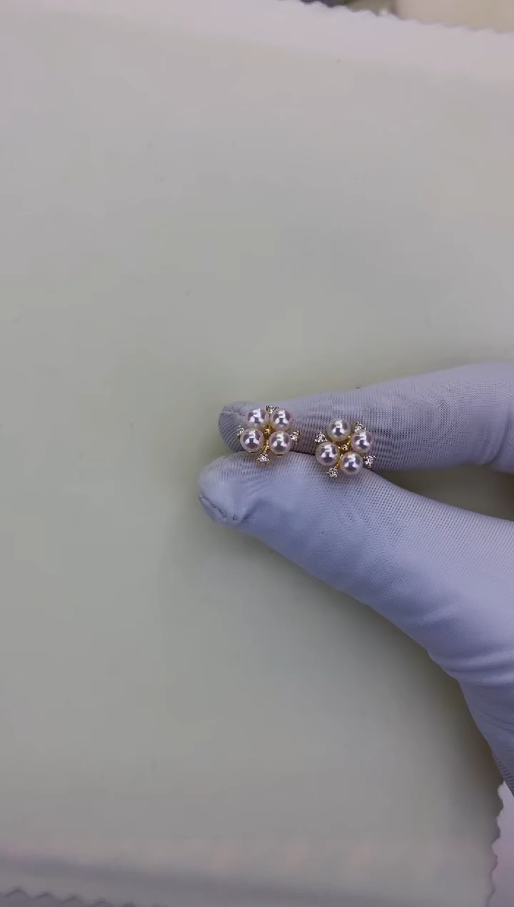 银S925镶嵌DA海水珍珠 GD228 耳钉 4