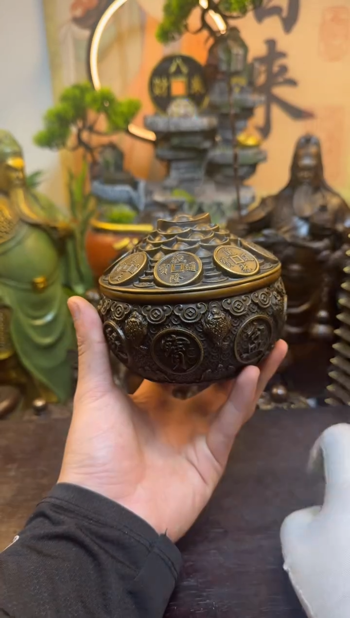 潼潼古铜只卖真铜！（盖式聚宝盆）