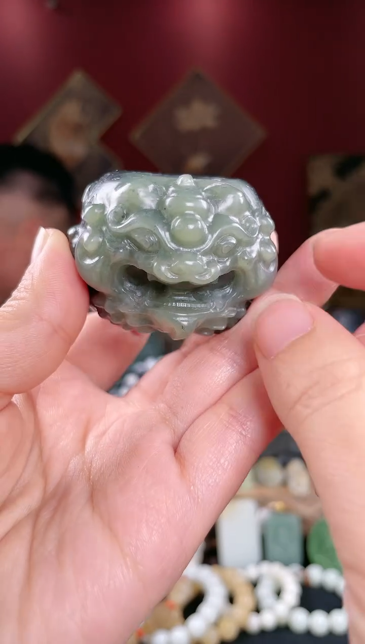 【闪购商品】和田玉把件未镶嵌兽面