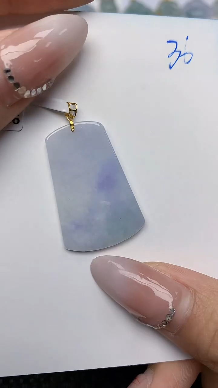 【闪购商品】翡翠颈饰18K金镶嵌天然翡翠A货