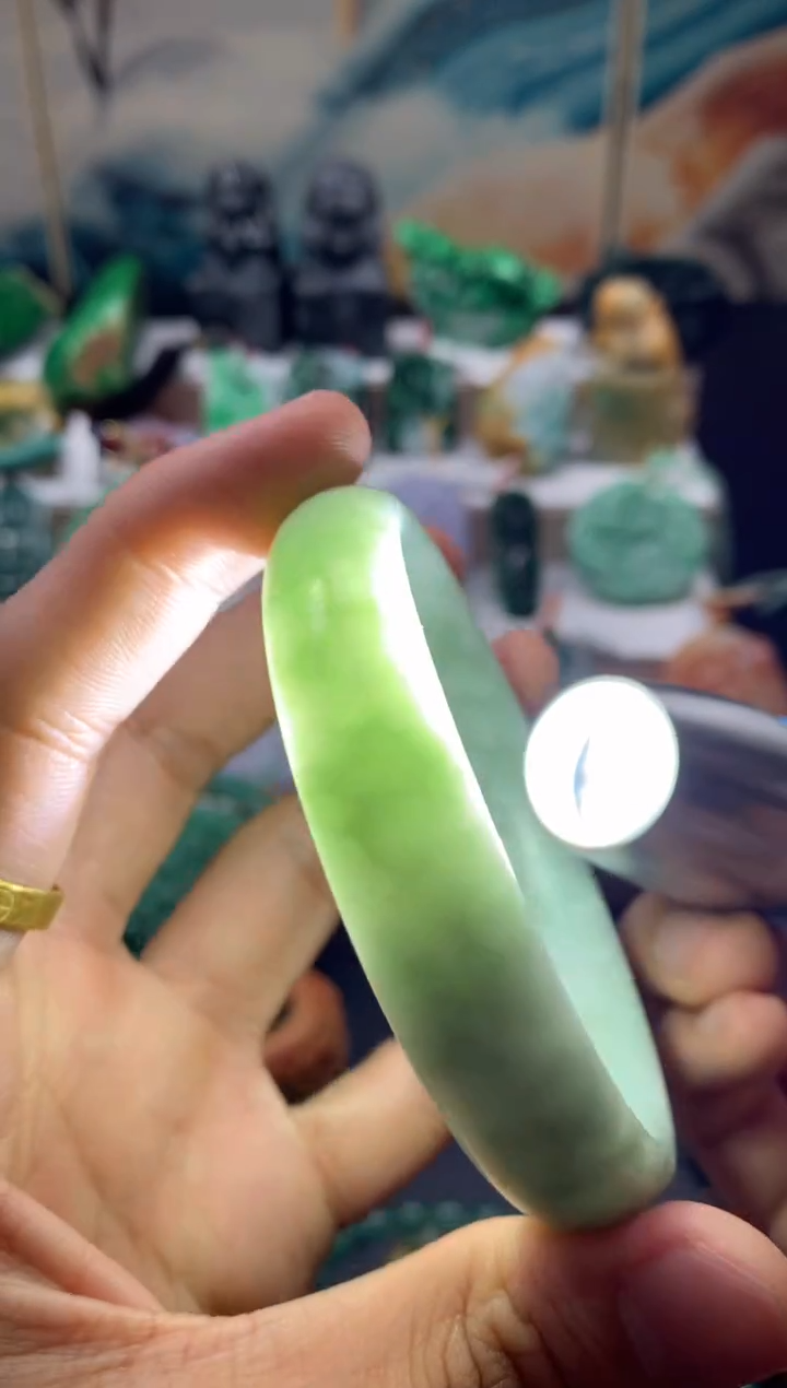 颈饰未镶嵌翡翠天然A货翡翠63圈口