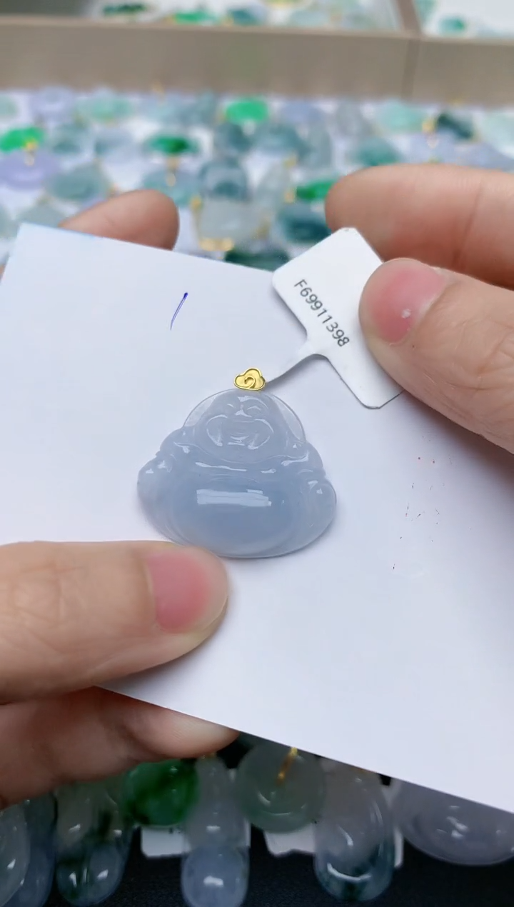 【闪购商品】翡翠颈饰18K金镶嵌天然翡翠A货    1