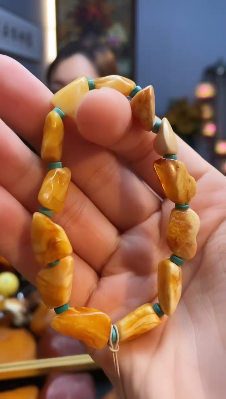 手链琥珀未镶嵌手串