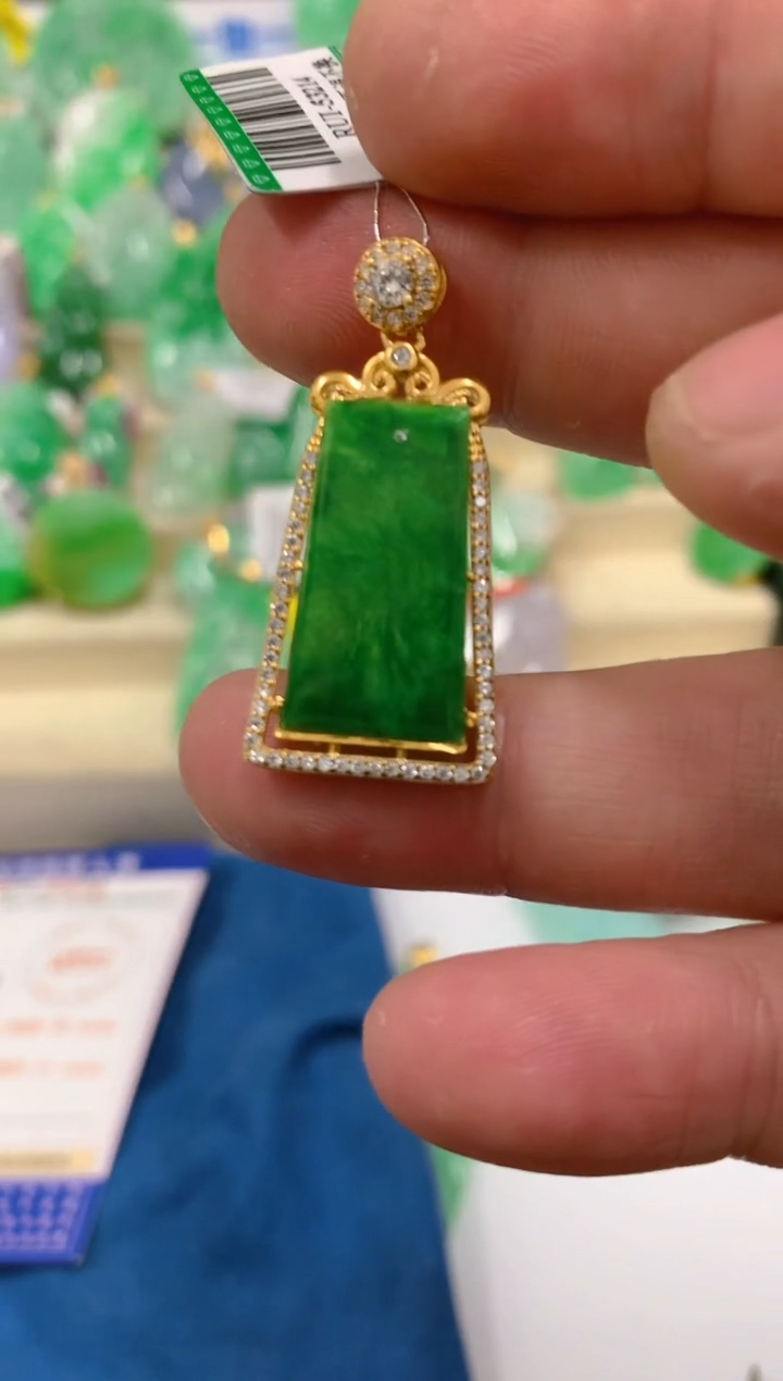 【闪购商品】翡翠吊坠(不含链)银S925镶嵌挂件