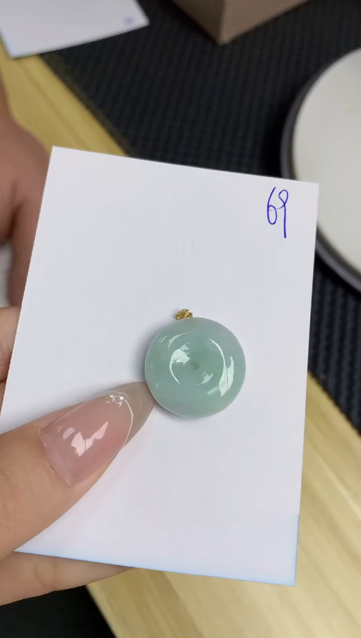 【闪购商品】翡翠颈饰18K金镶嵌天然翡翠A货