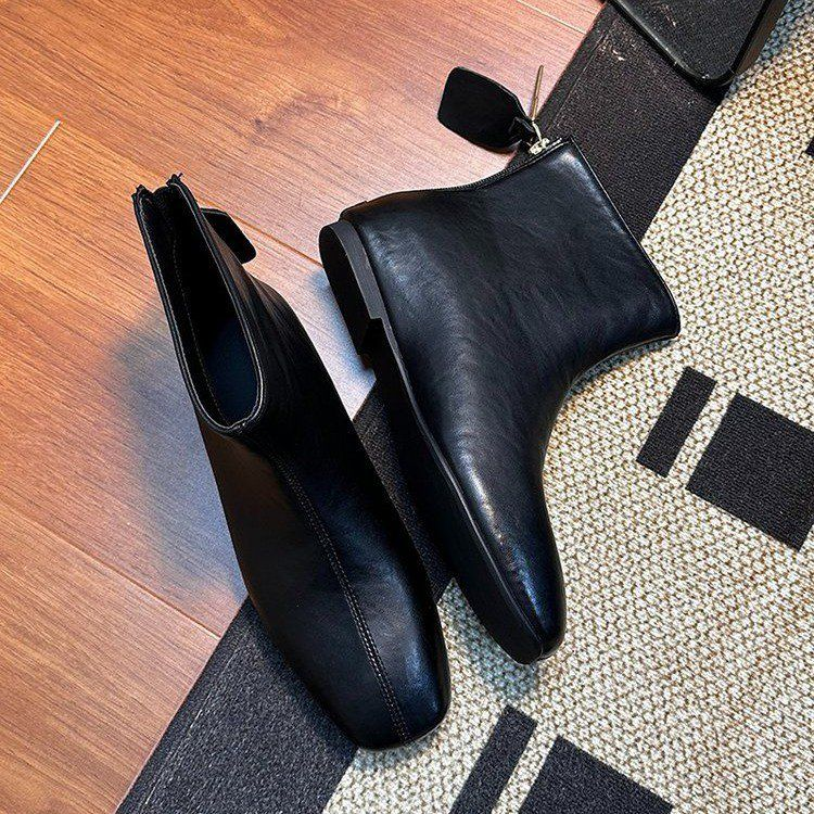 【运费险】休闲风增高中跟马丁靴厚底烟筒靴烟筒靴冬季圆头