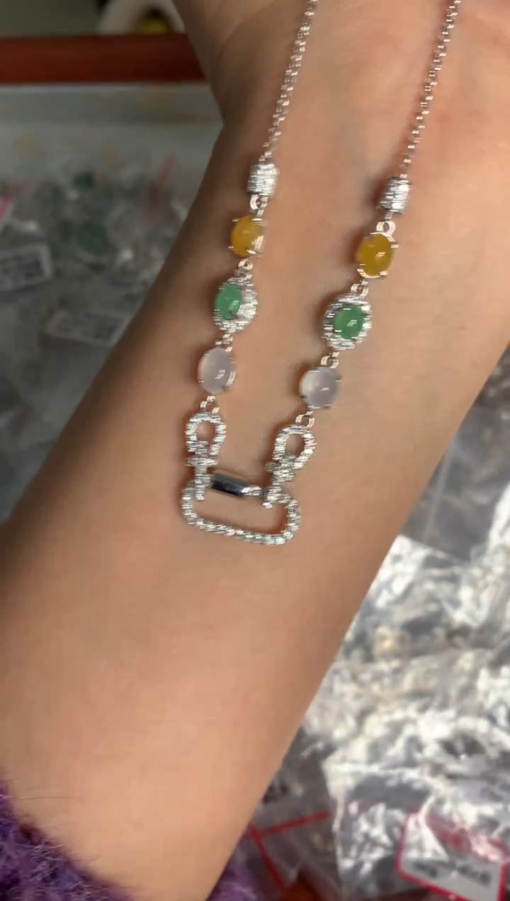 银S925镶嵌戒指翡翠项链