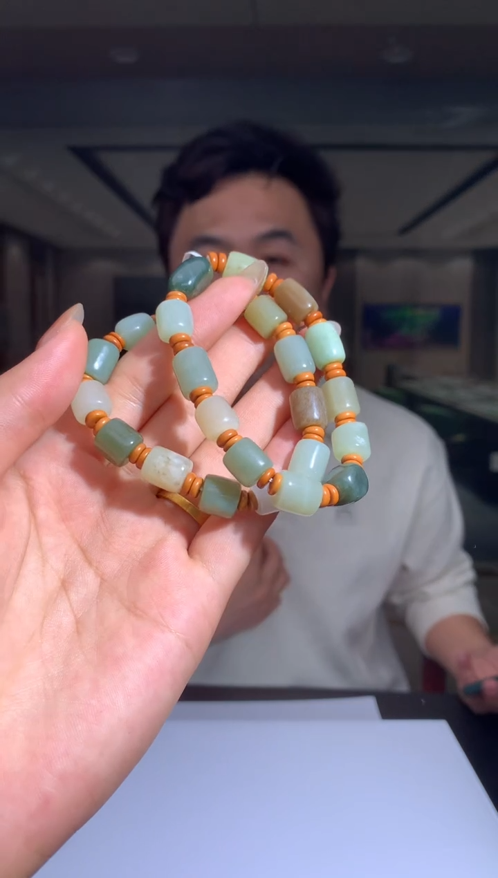 【闪购商品】和田玉手串未镶嵌Boss阳天然和田玉（多样性发其一）