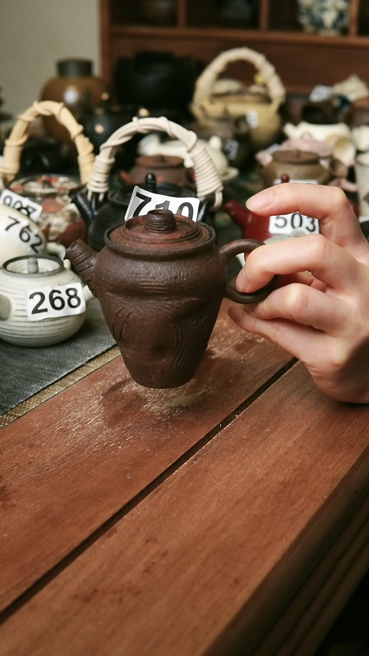 紫砂全手工粉引系列-125毫升左右茶壶