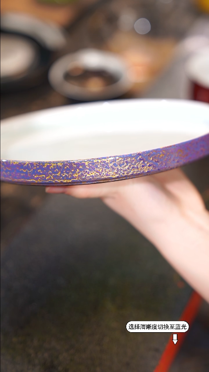 【闪购商品】非遗漆器 红/蓝/紫/绿金瓷胎果盘赏盘