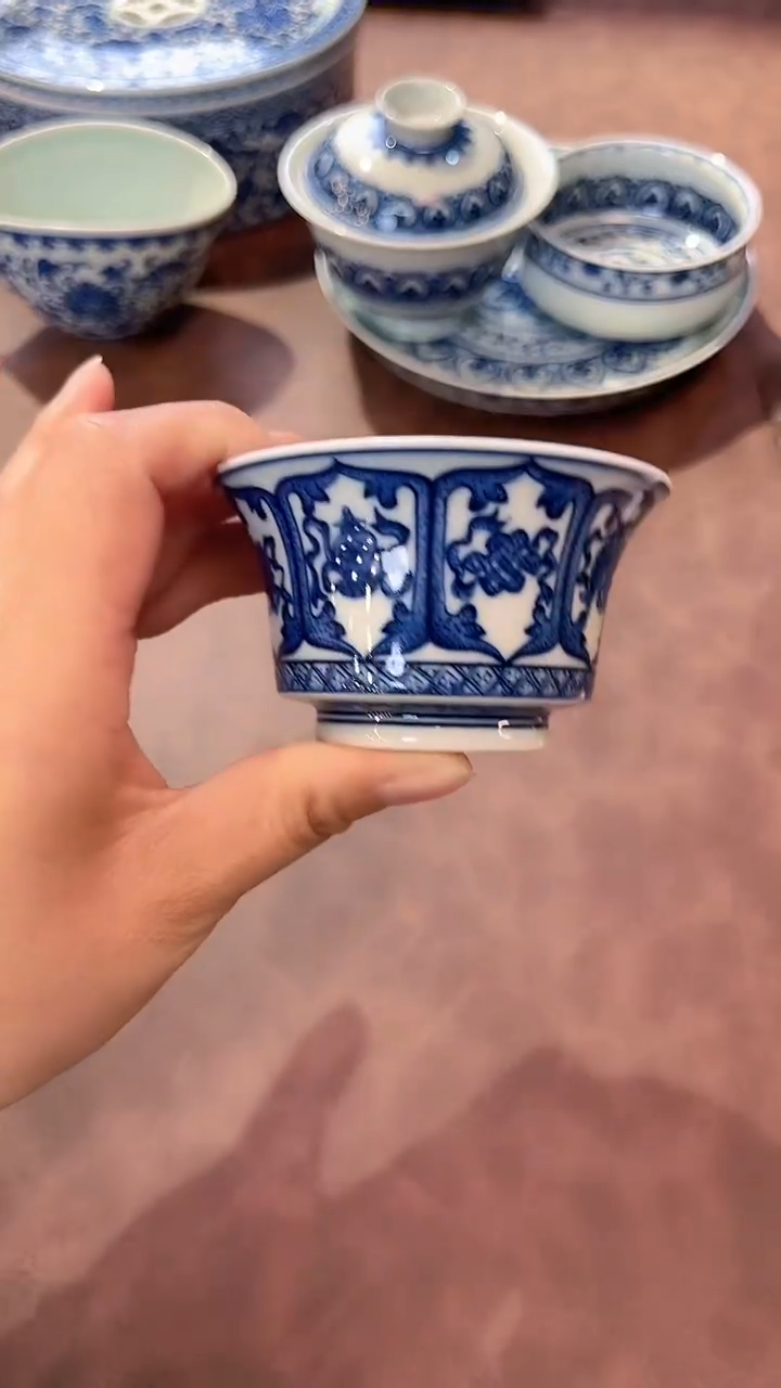 镹曰陶柴窑手工手绘青花