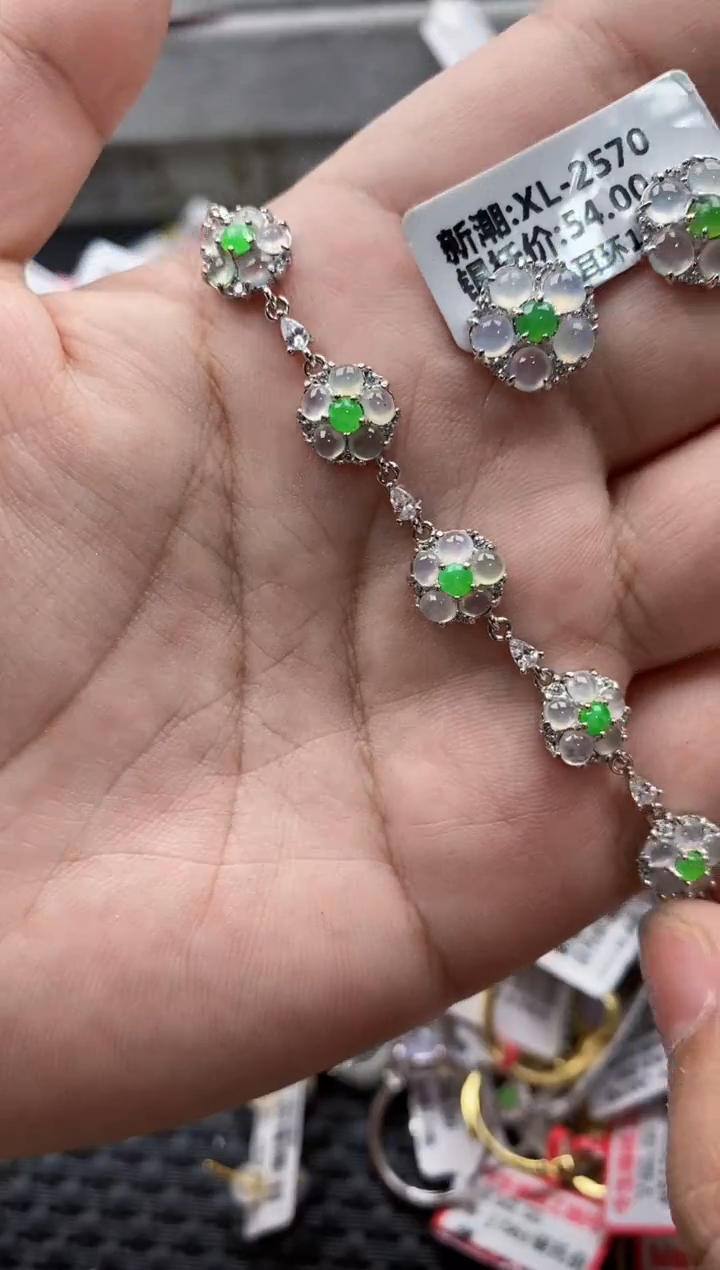 【闪购商品】翡翠戒指银S925镶嵌555555---4