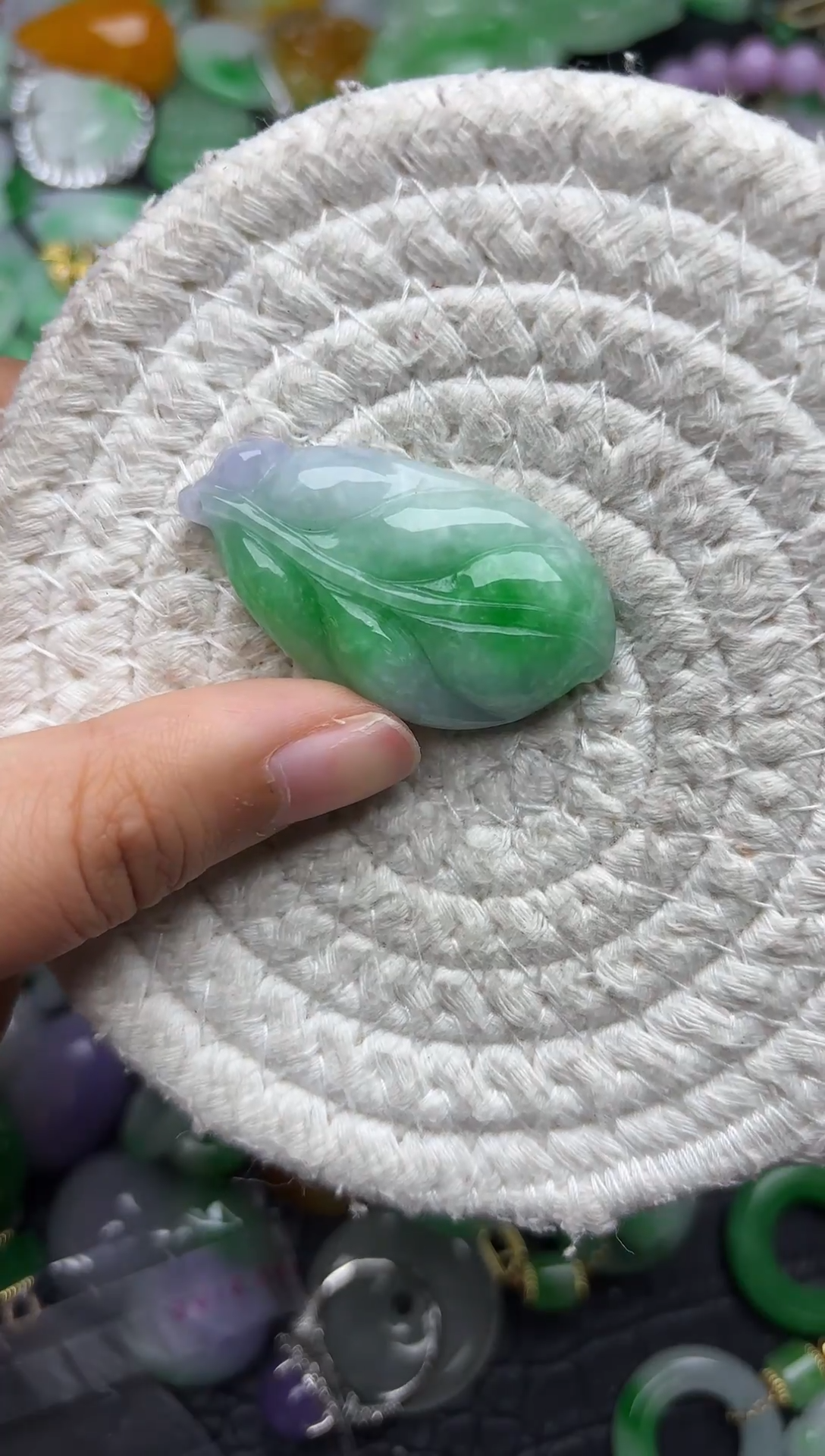 颈饰未镶嵌翡翠缅甸翡翠吊坠