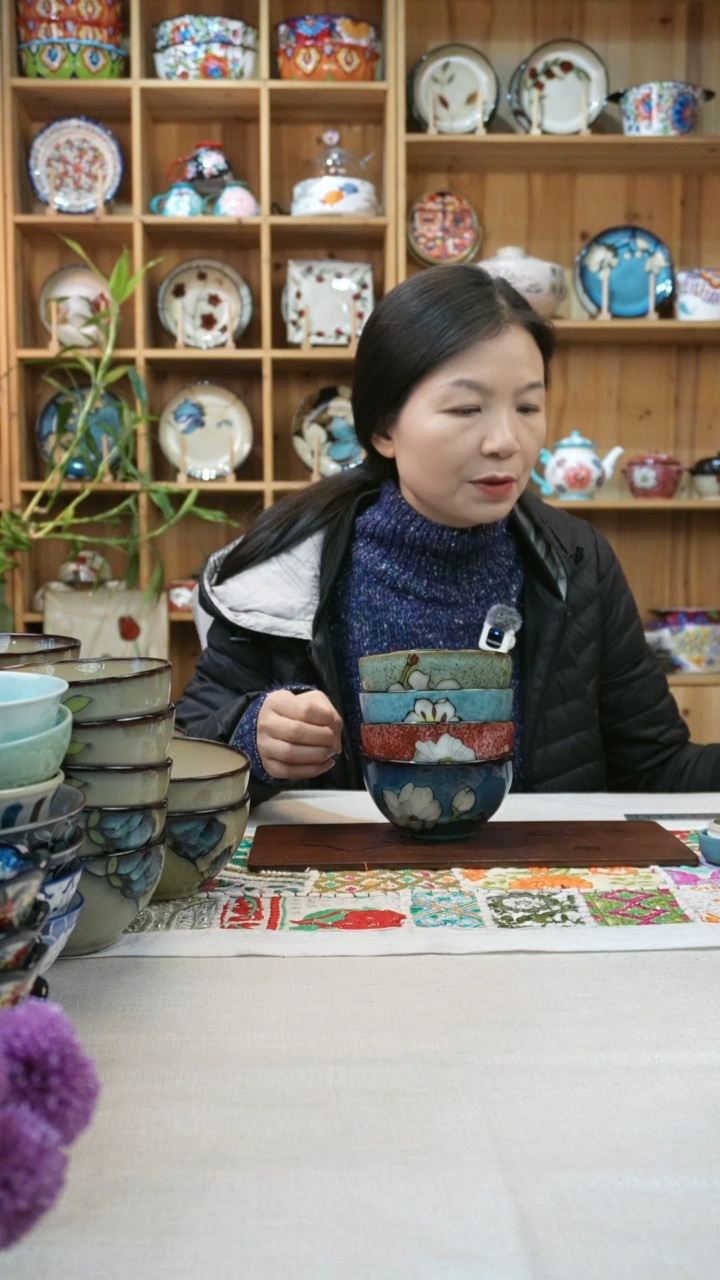 瓷片小可陶瓷高温四只米饭碗