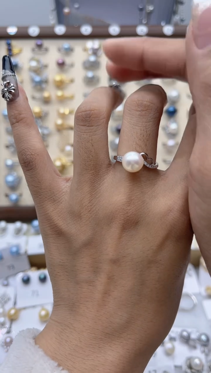 【闪购商品】淡水珍珠戒指合金49