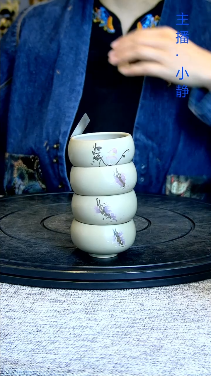 紫*全手工紫陶杯子精磨4个077