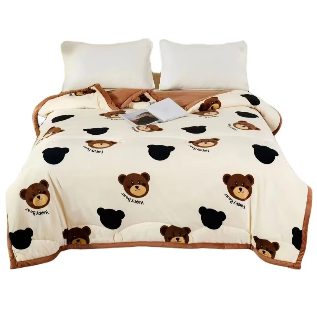 2024新款牛奶绒被子冬季学生宿舍双面绒宝宝绒保暖单双人冬被