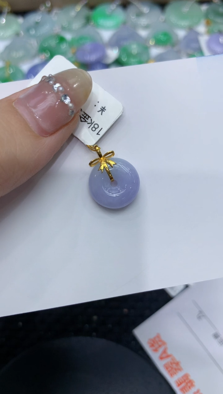 【闪购商品】翡翠颈饰18K金镶嵌222222222