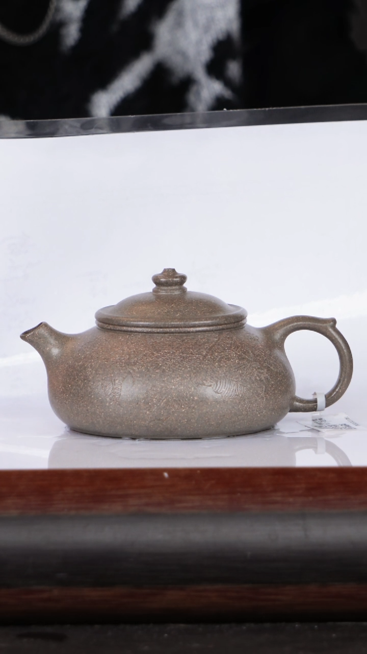 【闪购商品】紫砂茶壶38蟹壳青寒江