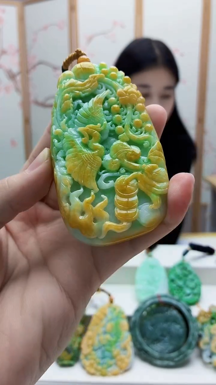 未镶嵌定制翡翠4812bb-毛货挂件52