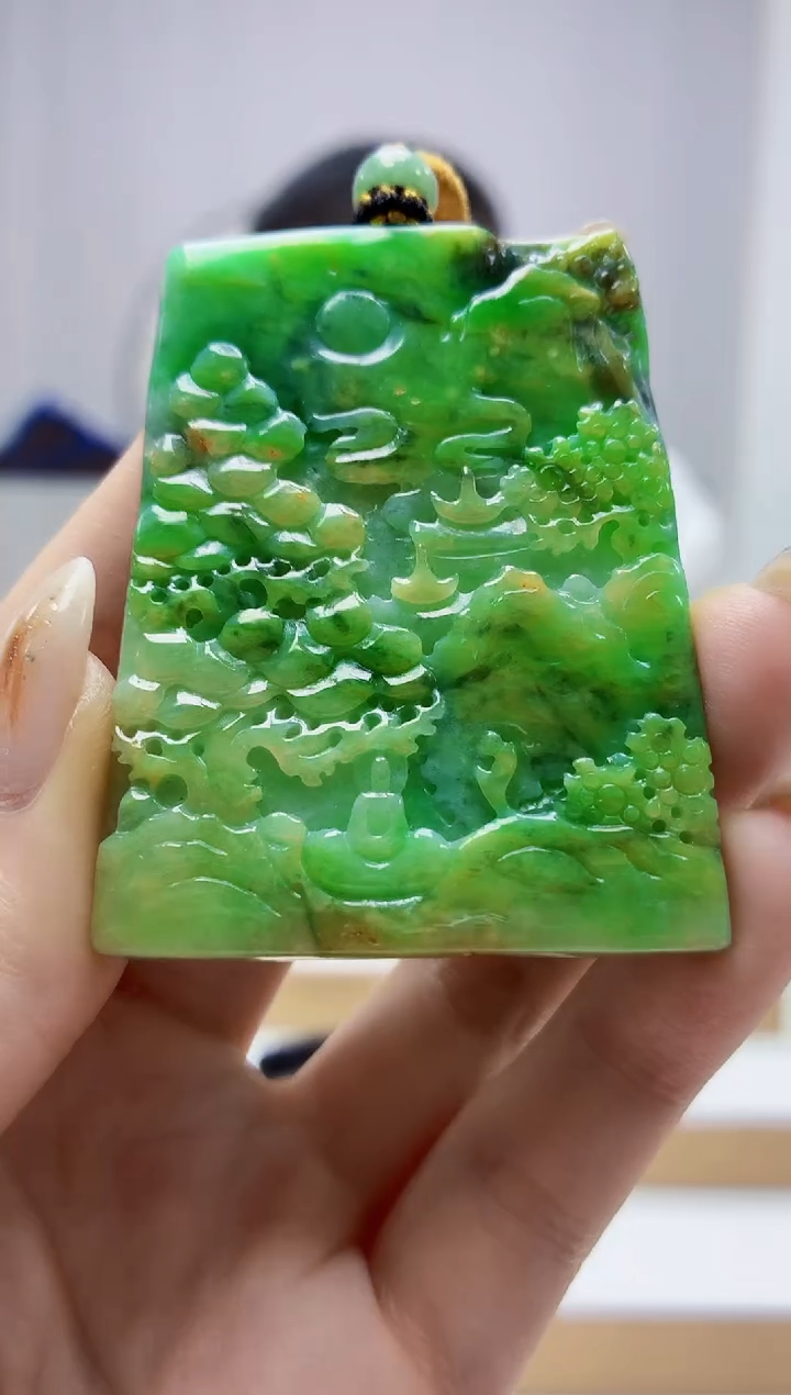 未镶嵌定制翡翠4898jw-毛货挂件183