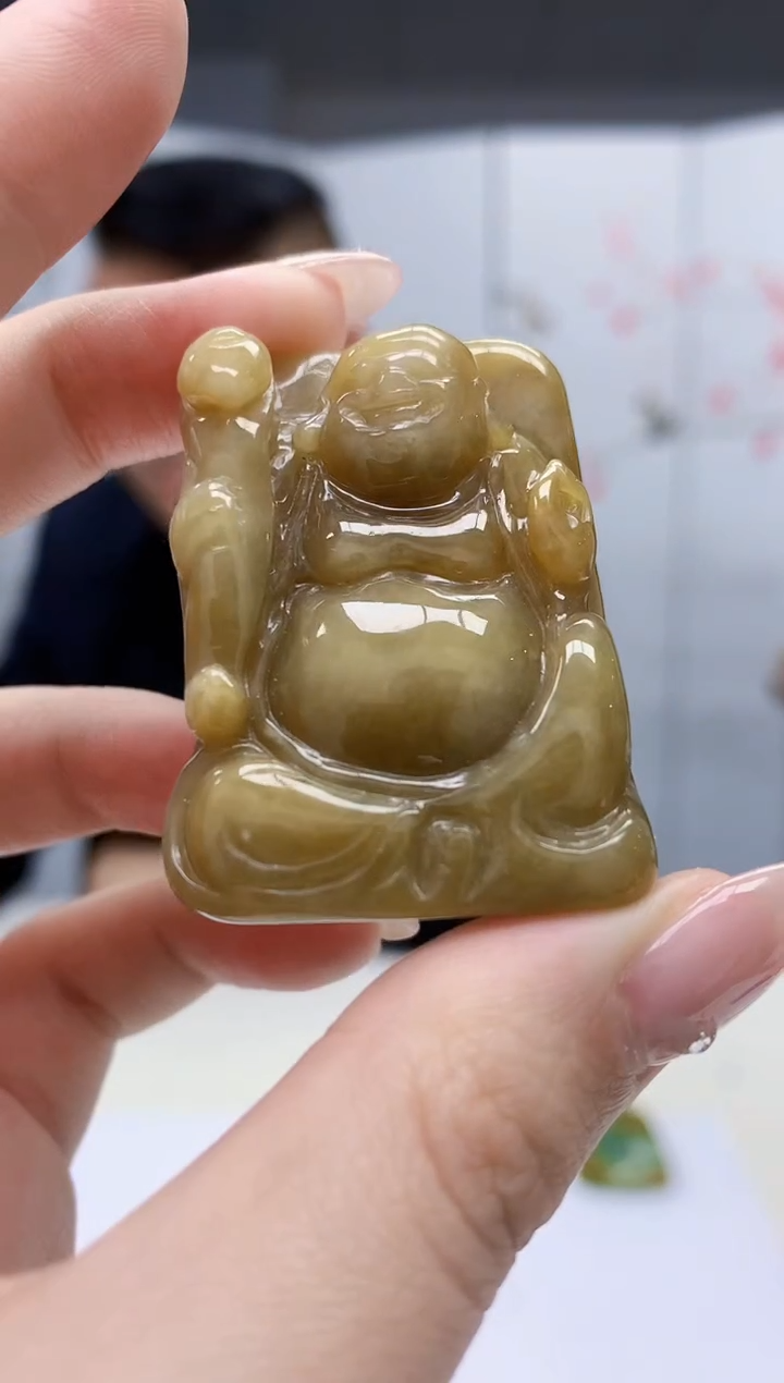 【闪购商品】定制翡翠未镶嵌4969jw-毛货挂件44