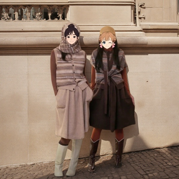 【璇致物深圳店】古堡马甲搭配套装（马甲+裙子+三角巾）成套定制