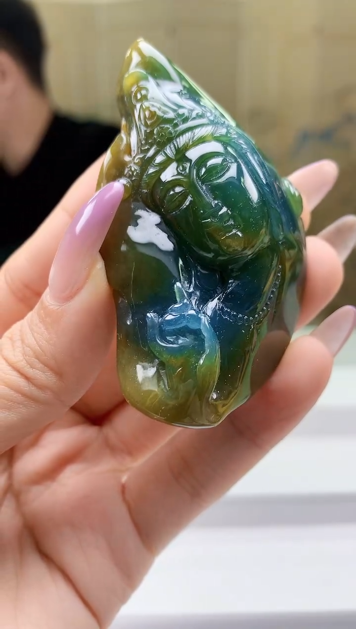 【闪购商品】定制翡翠未镶嵌4917ty-毛货挂件150