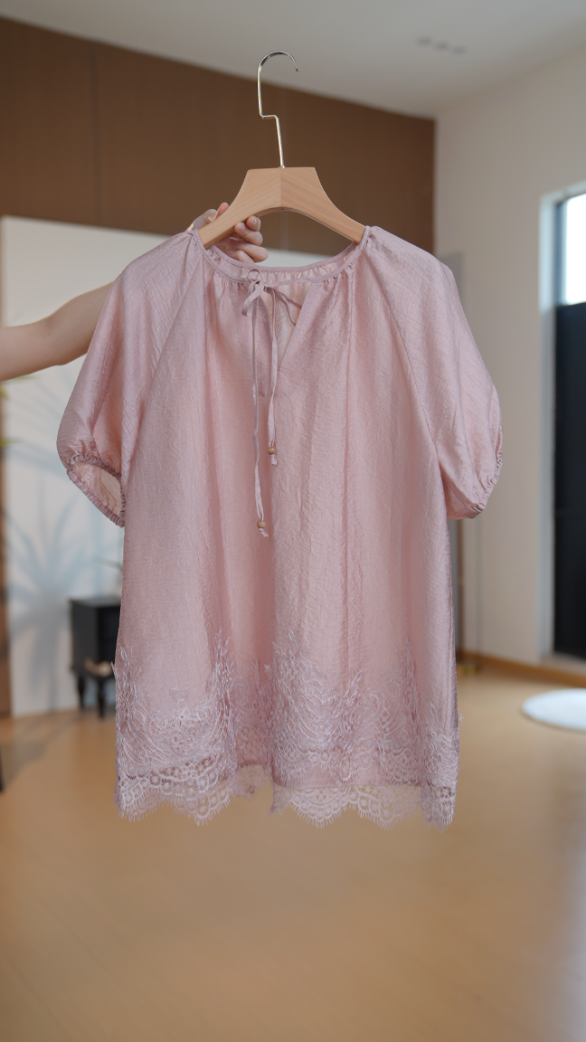 2025年蔻祁原创醋酸上衣-5S279T