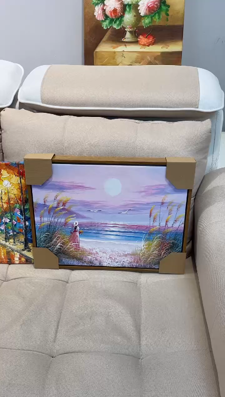 【闪购商品】油画30*40海边风景含框手绘油画