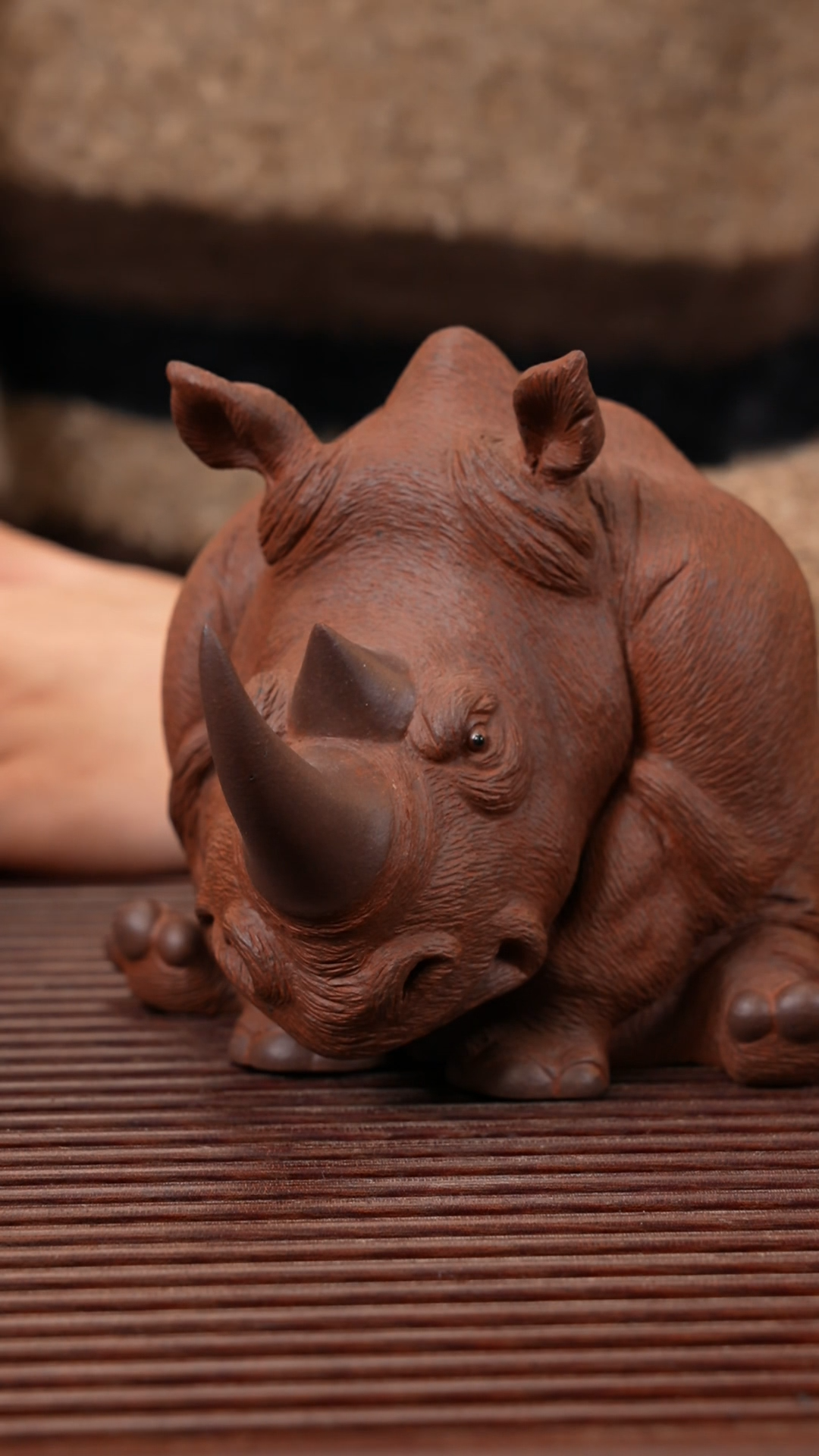 【闪购商品】紫砂茶宠精工犀牛