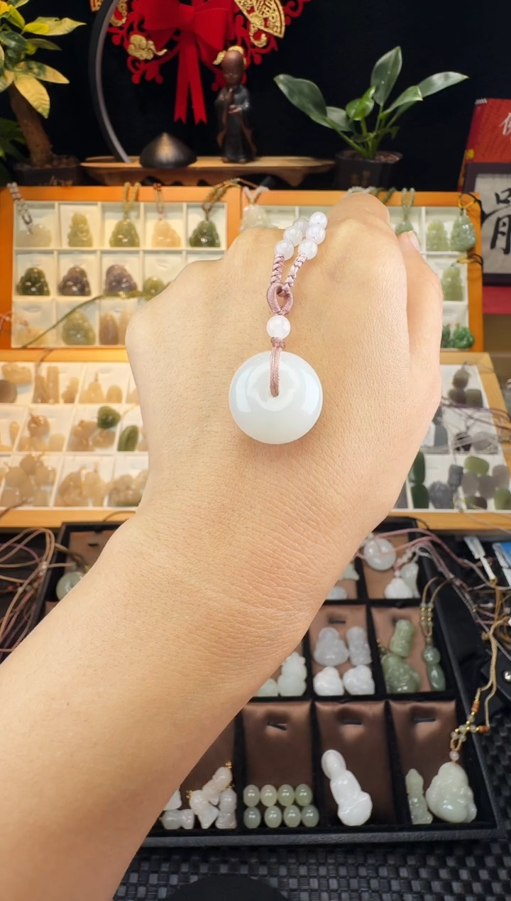 【闪购商品】和田玉颈饰未镶嵌白玉20平安扣