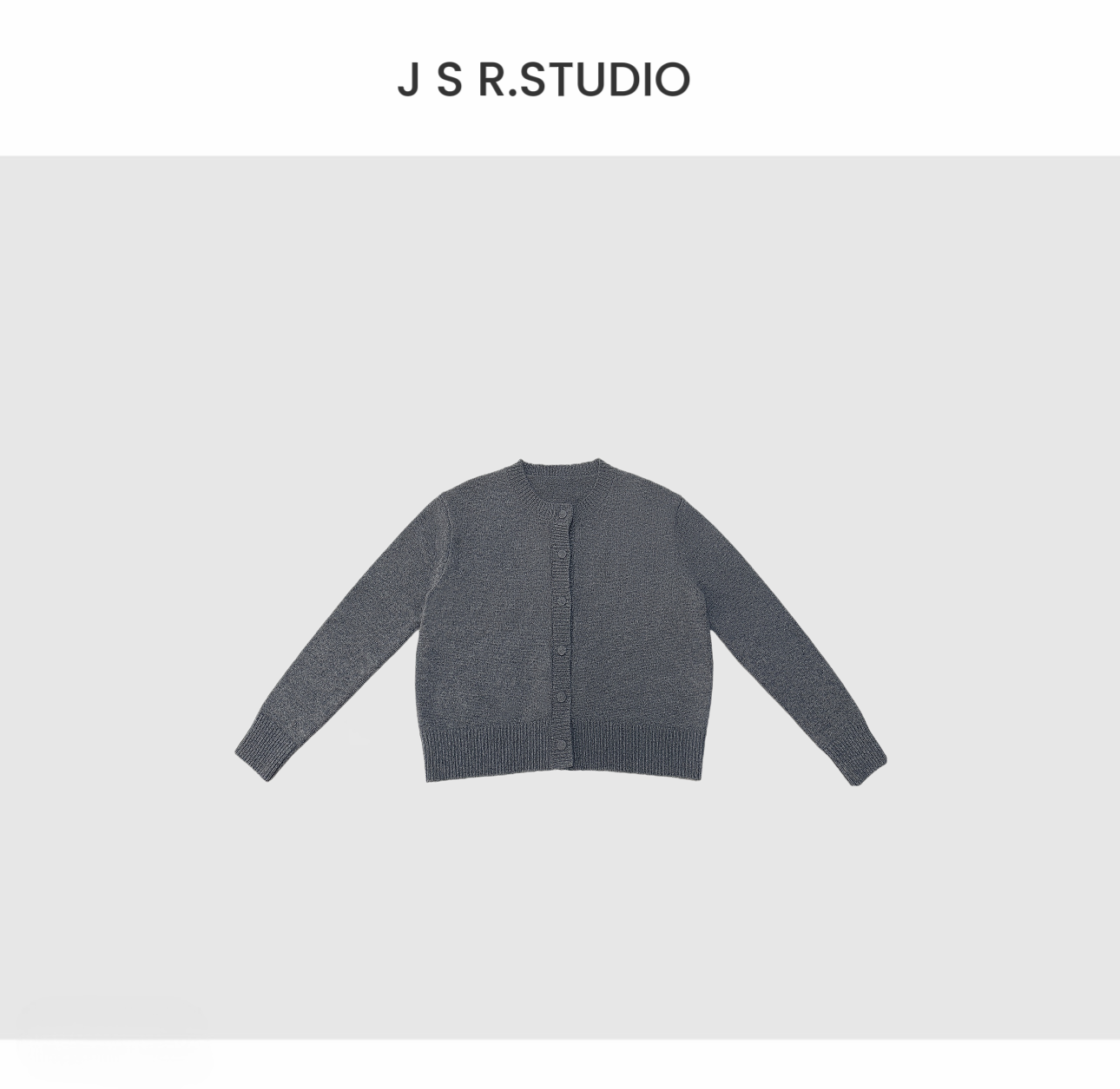 JSR studio【雾灰】简约经典百搭保暖圆领针织开衫