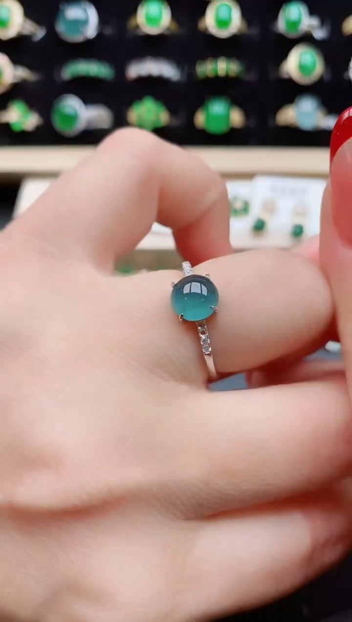 【闪购商品】翡翠戒指银S925镶嵌50805501