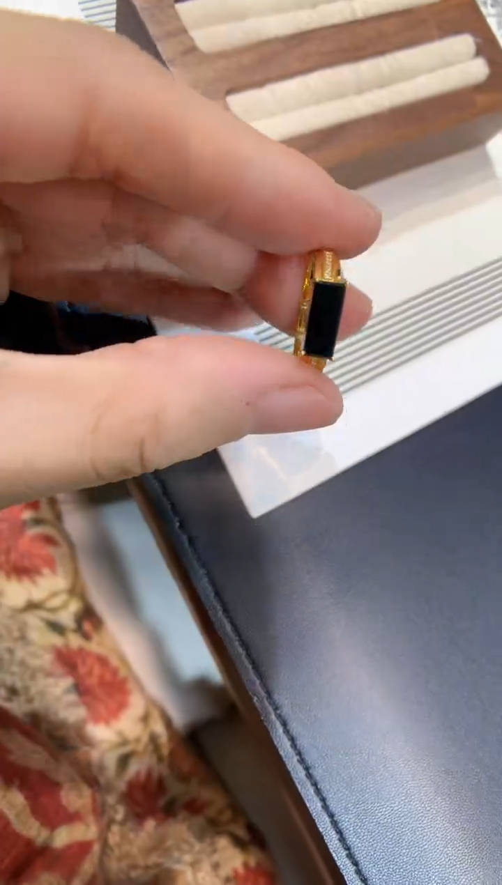 18K金镶嵌戒指翡翠戒指14圈上下两个圈口免费改