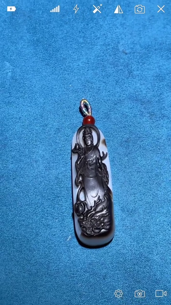 和田玉未镶嵌HY御龙观音吊坠