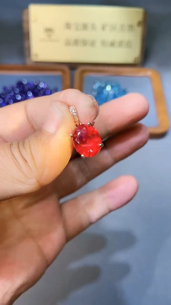 【闪购商品】红宝石颈饰银S925镶嵌354