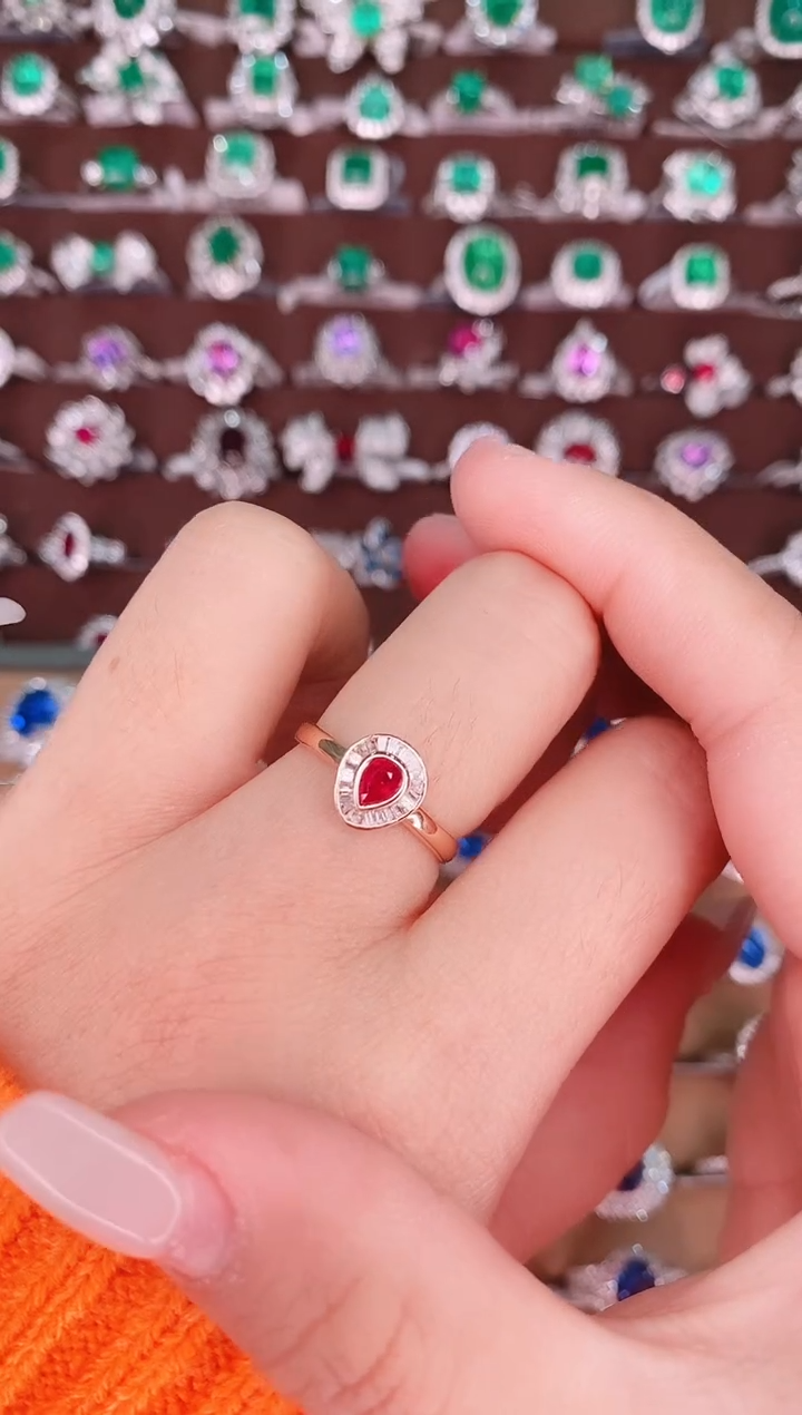 【闪购商品】红宝石18K金戒指18K金镶嵌.