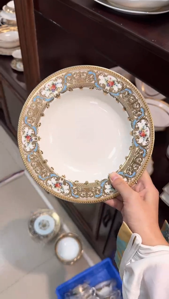 【闪购商品】瓷片8.5寸草帽盘2个 春节活动福利价