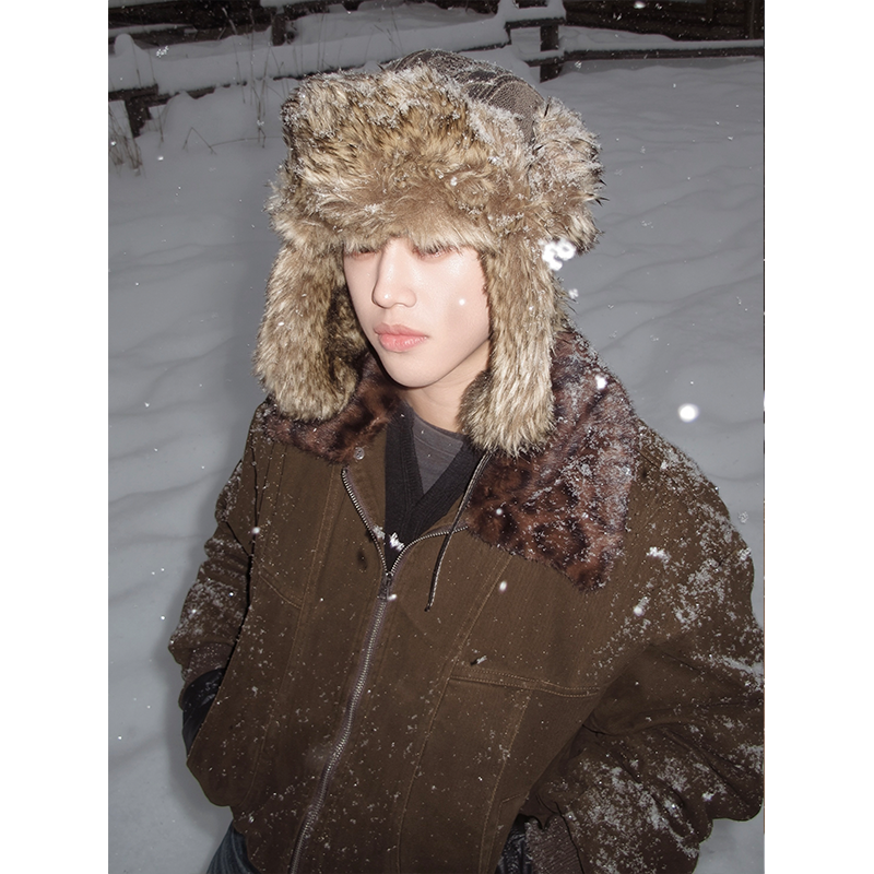 【EME】冬季保暖防寒护耳雷锋帽男女同款冷帽户外防风渔夫帽