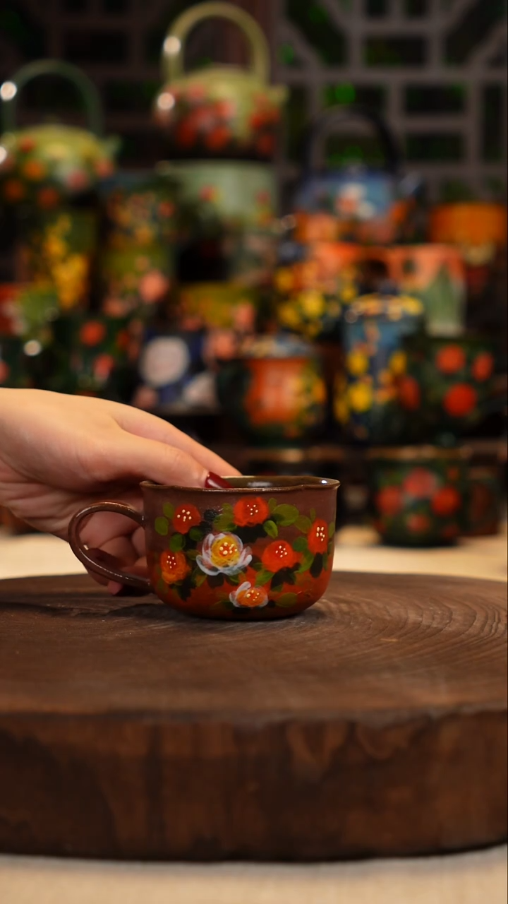 油画 釉下彩  杯子