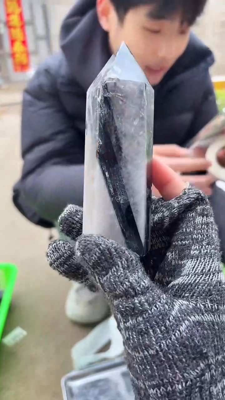 【闪购商品】水晶摆件未镶嵌水墨丹青bx柱子 486