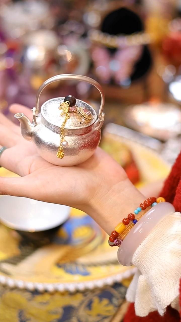 【闪购商品】摆件山怂阿卿直播间@@银壶