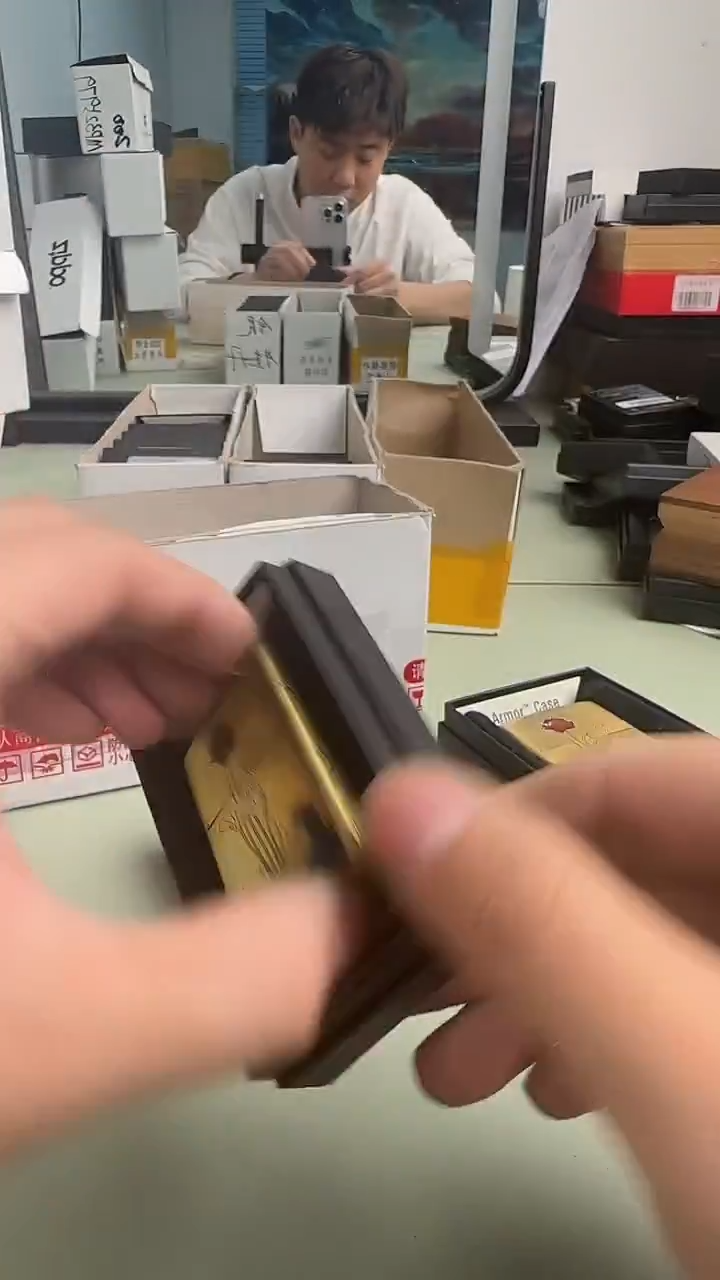 铜zippo打火机荷花